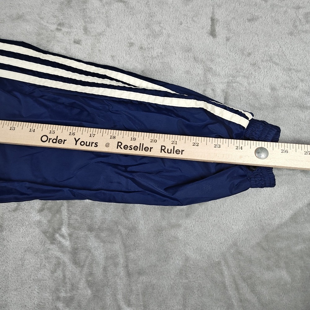 Vintage Adidas Windbreaker Mens Large Blue White Striped Track Jacket Skater Y2K - Picture 9 of 9